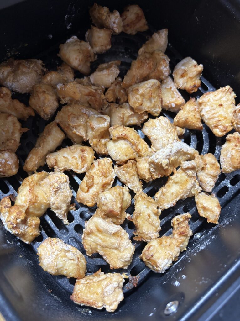 ノンフライヤーで作った粉っぽくなった唐揚げ