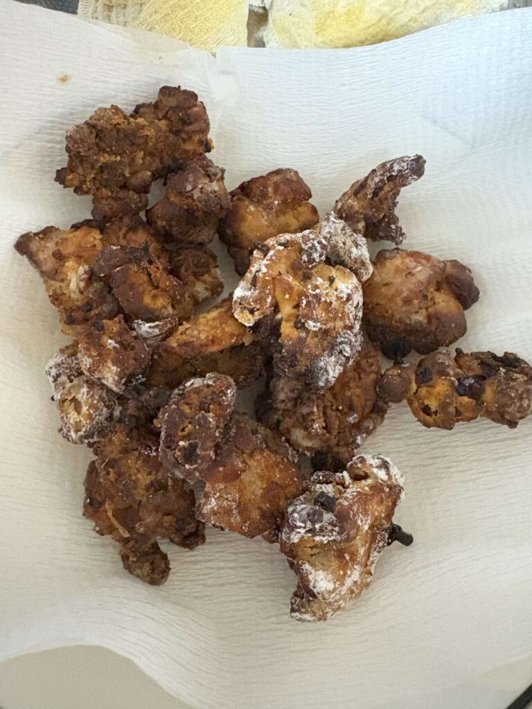 ノンフライヤーで焦げた唐揚げ