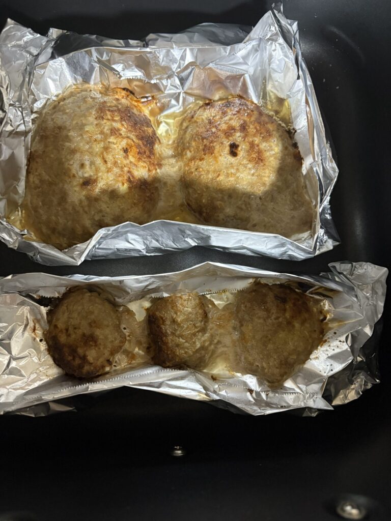 ノンフライヤーで作るハンバーグ