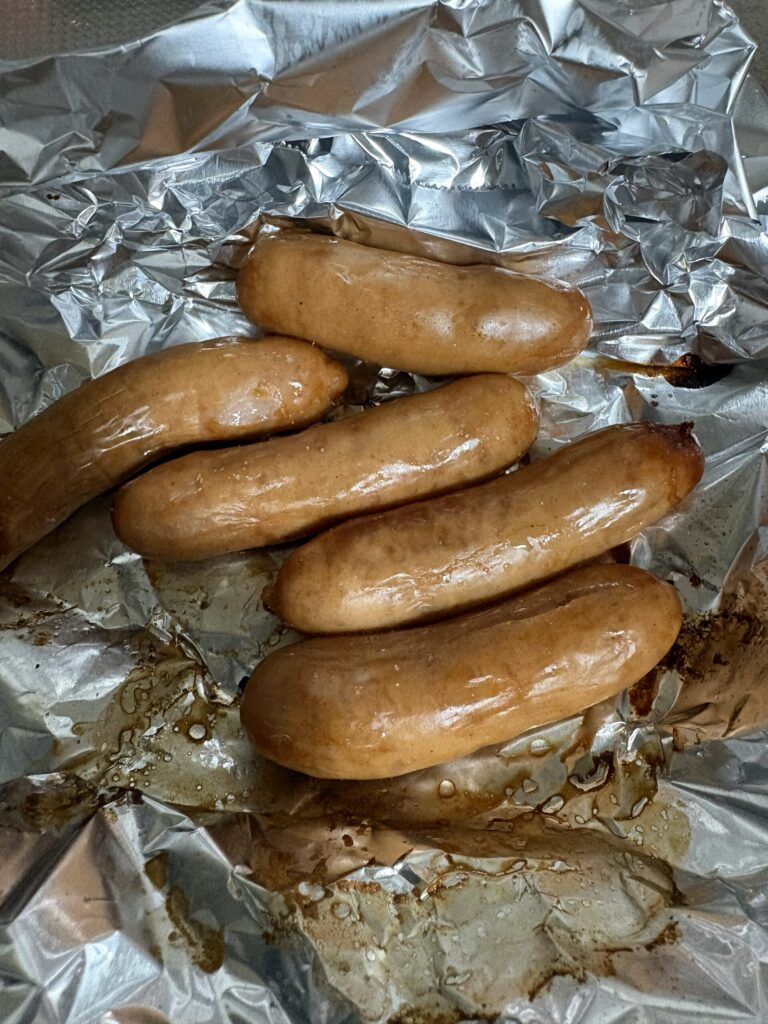 ノンフライヤーで焼くウインナー
