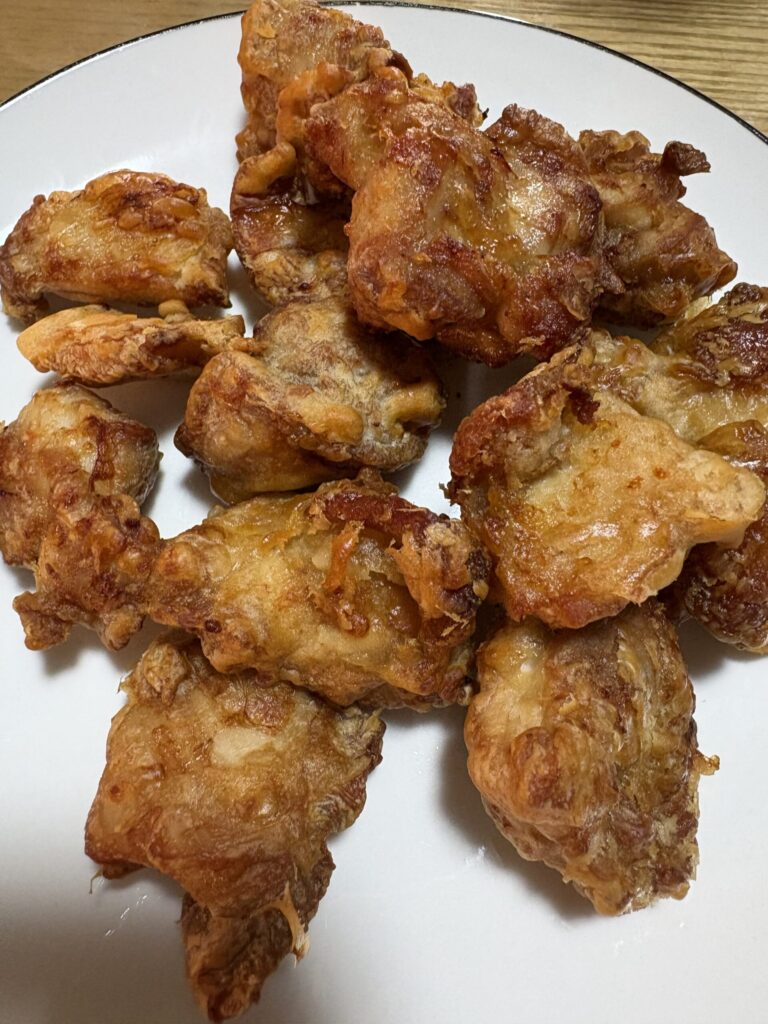 成功版ノンフライヤーで作る唐揚げ
