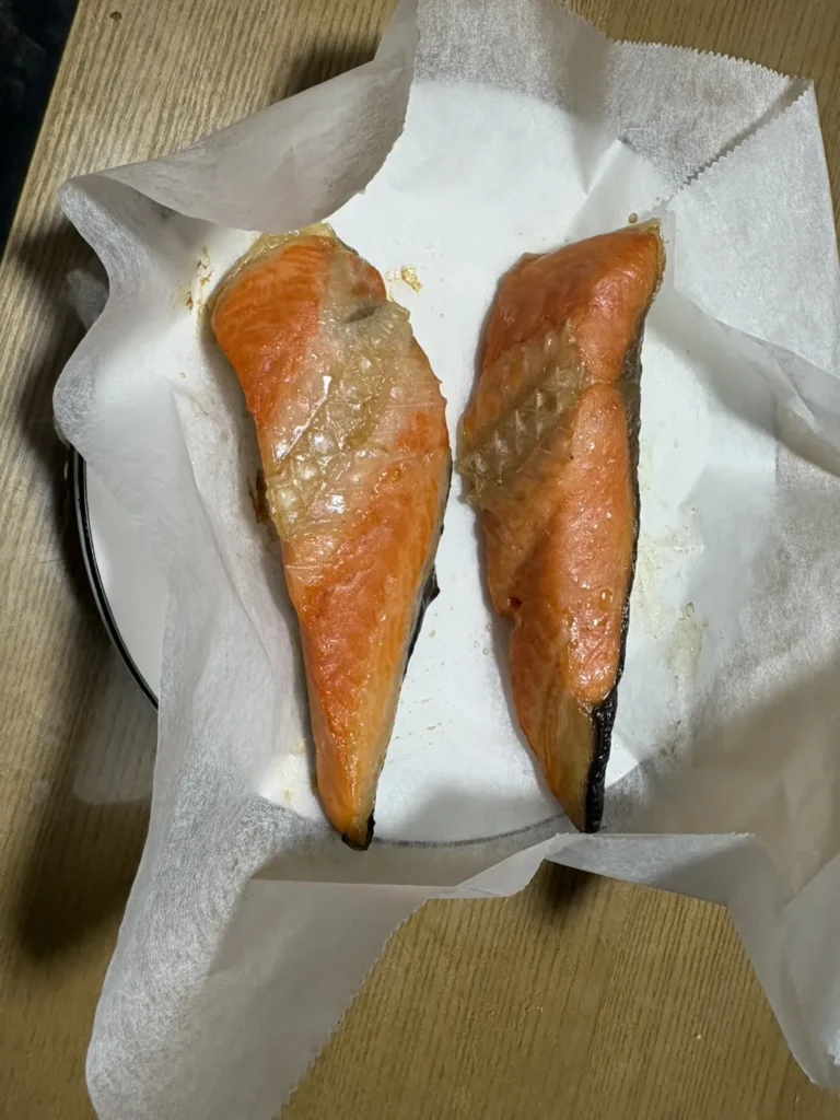 ノンフライヤーで作る鮭の塩焼き